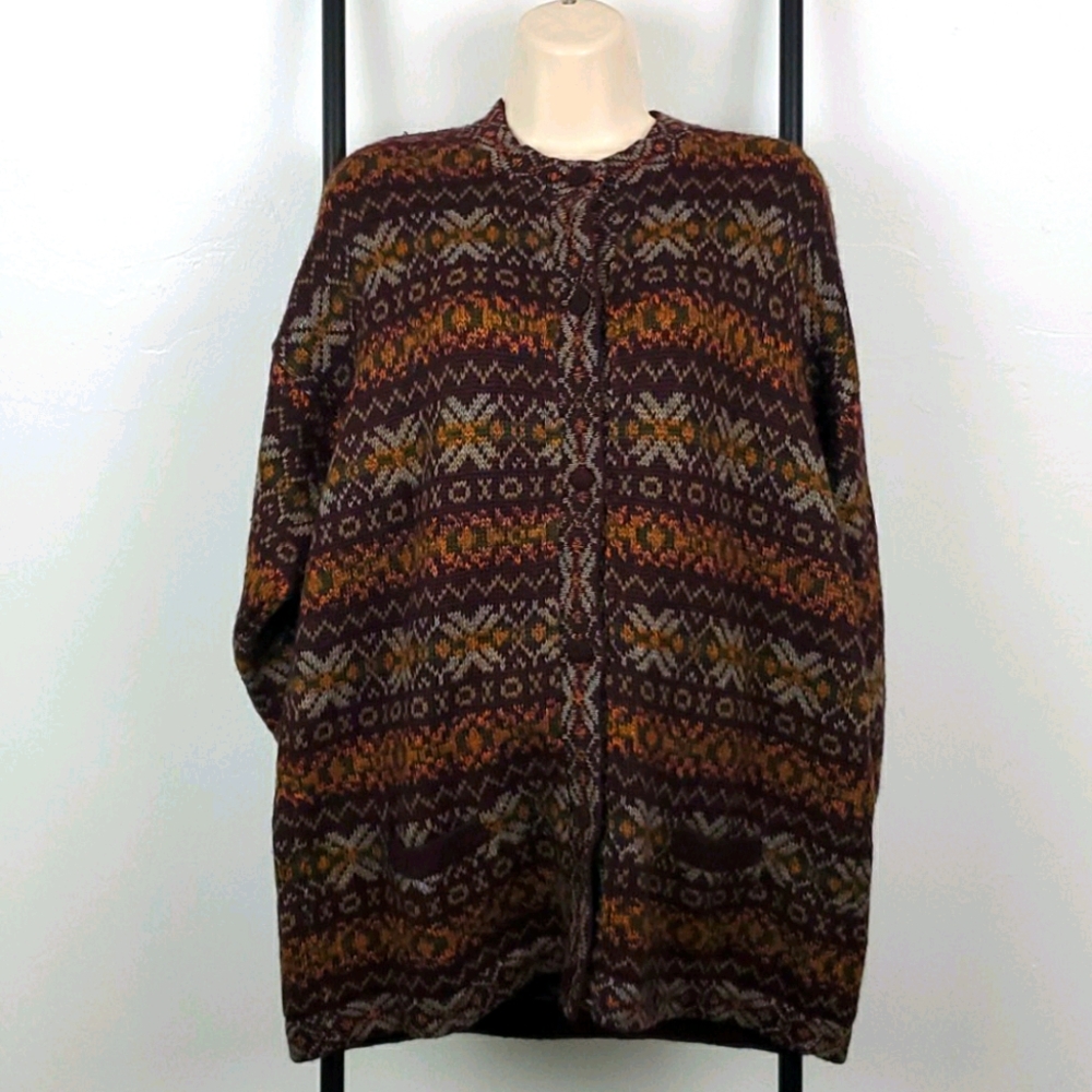 Alpaca Bebe cardigan buttons up made in Peru Women